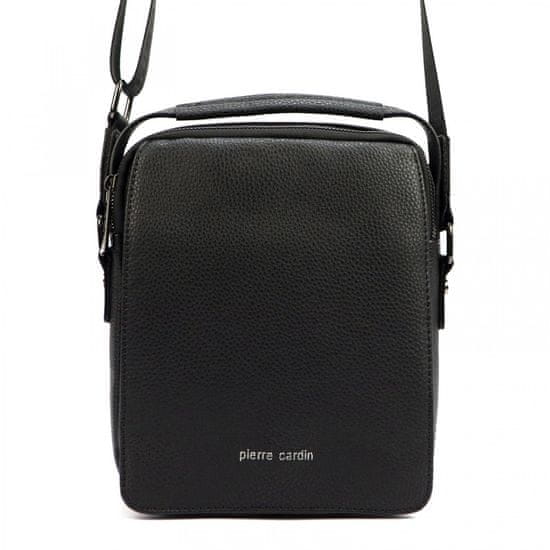 Pierre Cardin Luxusní pánská kožená crossbody Pierre Cardin Julienso, černá