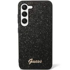 Guess hard silikonový kryt Samsung Galaxy S24 5G black Glitter Script