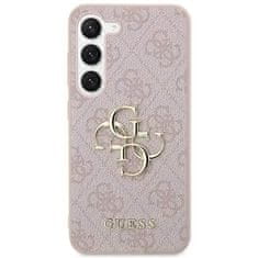 Guess hard silikonový obal Samsung Galaxy S24 5G pink 4G Big Metal Logo