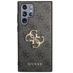 Guess hard silikonové pouzdro Samsung Galaxy S24 ULTRA black 4G Big Metal Logo