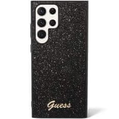 Guess hard silikonový obal Samsung Galaxy S24 ULTRA black Glitter Script