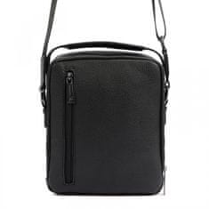 Pierre Cardin Luxusní pánská kožená crossbody Pierre Cardin Julienso, černá