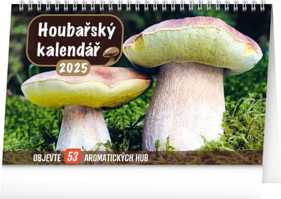 Notique Stolní Houbařský kalendář 2025, 23,1 x 14,5 cm