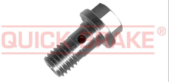 Quick Brake Šroub dutý, upevňovací M10x1.5, délka 28,1 mm, tzv. banjo šroub, na brzdy