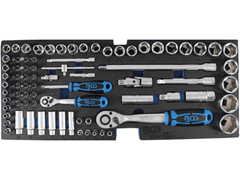 BGS technic BGS Technic BGS 3341 Sada 77 dílů. 2x ráčna 1/2" a 1/4" + nástrčné klíče 3 ÷ 32 mm. Osazen