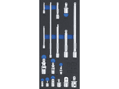 BGS technic BGS Technic BGS 4144 Nástavce, adaptéry a klouby. Sada 17 dílů