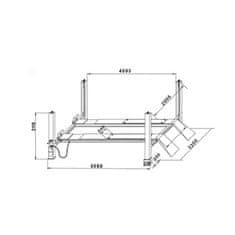 Golemtech Set 5 PROFI: Čtyřsloupový zvedák 5 t, přízdvih, 3D geometrie G50 - Golemtech