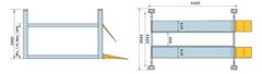 Golemtech Parkovací čtyřsloupový zvedák 3500 kg - Golemtech