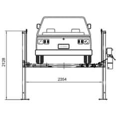 Golemtech Parkovací čtyřsloupový zvedák 3500 kg - Golemtech