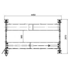 Golemtech Parkovací čtyřsloupový zvedák 3500 kg - Golemtech