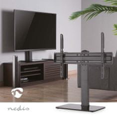 Nedis Pevný stojan na TV stolek | 37 - 70 " | Maximální podporovaná hmotnost obrazovky: 40 kg | Nastavitelné přednastavené výšky | Ocel / Tvrzené sklo | Černá 