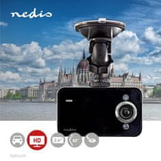 Nedis Dash Cam | 720p@30fps | 3,0 MPix | 2,4" | LCD | Detekce pohybu | Černá 