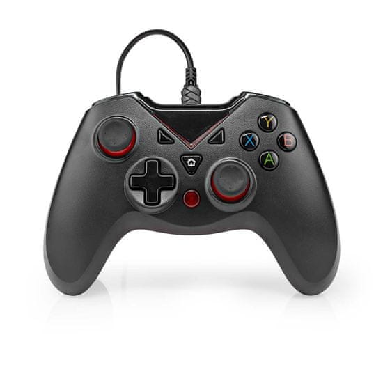 Nedis Gamepad | USB Type-A | Napájení USB | PC | Počet tlačítek: 12 | Délka kabelu: 1,60 m | Černá