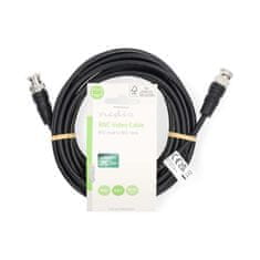 Nedis Video kabel BNC | BNC Muž | BNC Muž | Niklovaný | 75 Ohm | 5,00 m | Kulatý | PVC | Černá | Označení 