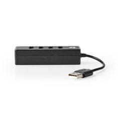 Nedis USB Hub | USB-A samec | 4x USB A samice | 4 port(y) | USB 2.0 | Napájení USB 