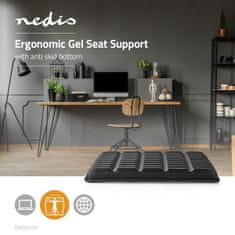 Nedis Ergonomický sedák | Gel | Černá 