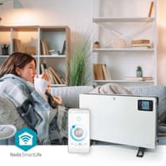 Nedis SmartLife konvekční ohřívač | Wi-Fi | 2000 W | 3 Nastavení ohřevu | LCD | 5 - 37 °C | Nastavitelný termostat | Bílý 