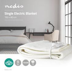 Nedis Elektrická deka | Deka | 1 osoba | 150 x 80 cm | 3 Nastavení ohřevu | Omyvatelný | Ochrana proti přehřátí | Polyester 