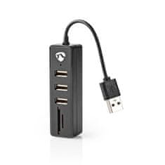 Nedis USB hub | USB A samec | USB-A samice | 3portový port(y) | USB napájení | SD a MicroSD / 3x USB 