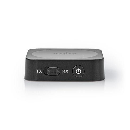 Nedis Bluetooth transceiver | Připojovací vstup: 1x AUX | Připojovací výstup: 1x AUX | SBC | Až 1 jednotka | Maximální výdrž baterie: 6 hodin | Černá