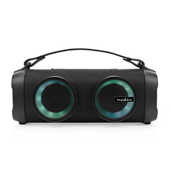 Nedis Bluetooth Party Boombox | 5 hodin | 2,0 | 24 W| Přehrávání médií: AUX / USB | Lze spárovat | Rukojeť na přenášení | Party světla | Odrůda