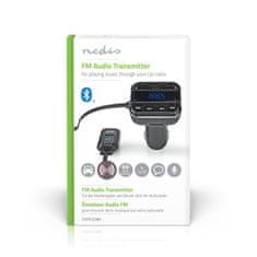 Nedis FM vysílač do auta | Opraveno | Bezdrátová volání | 0,8" | LED obrazovka | Bluetooth | 5,0 V DC / 1,0 A / 5,0 V DC / 2,4 A | Google Assistant / Siri | Šedá / Černá 