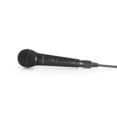 Nedis Drátový mikrofon | Kardioidní | Odnímatelný kabel | 5,00 m | 80 Hz - 13 kHz | 600 Ohm | -72 dB | Tlačítko zapnutí / vypnutí | Kufr v ceně | ABS / hliník | Černá 