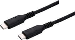 C-Tech kabel USB4.0 Type-C, M/M, 40Gbps, PD 100W, 1m, černá