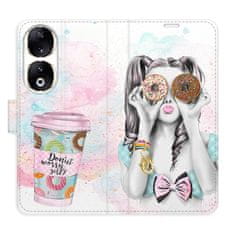 iSaprio Flipové pouzdro - Donut Worry Girl pro Honor 90 5G