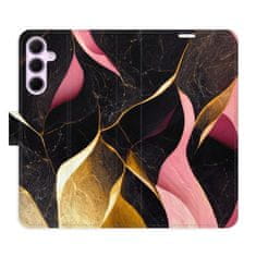 iSaprio Flipové pouzdro - Gold Pink Marble 02 pro Samsung Galaxy A35 5G