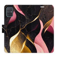 iSaprio Flipové pouzdro - Gold Pink Marble 02 pro Samsung Galaxy A71