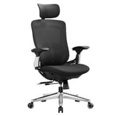 shumee OBN068B01 Ergonomická nastavitelná kancelářská židle Polohovací stůl - Přední nebo zadní nastavitelné sedadlo - Nosnost až 150 kg - Black Ink Black