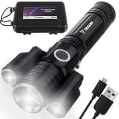 Trizand  18369 Svítilna T6 2 LED CREE XPE ZOOM