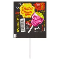 Chupa Chups Chupa Chups 3D Skull Strawberry-Lime lízátko 15g