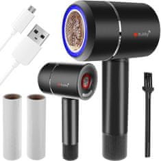 Ruhhy  19219 Odstraňovač žmolků AKU s UV, USB + Čistící váleček 2 ks