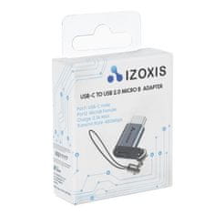 RS Izoxis 18933 Adaptér OTG Micro USB 2.0 USB Type-C se šňůrkou