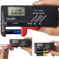 BIGSTREN Bigstren 19898 Tester baterií digitální BT-168D, R3, R6, R20, R14, 9V