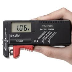 BIGSTREN Bigstren 19898 Tester baterií digitální BT-168D, R3, R6, R20, R14, 9V