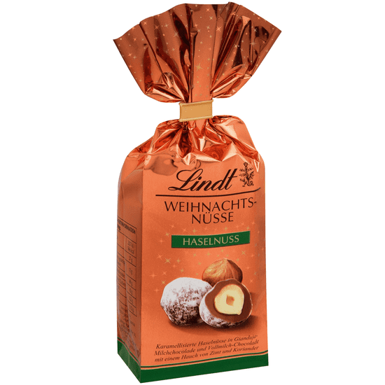 LINDT  Vánoční lískové oříšky v čokoládě 100g