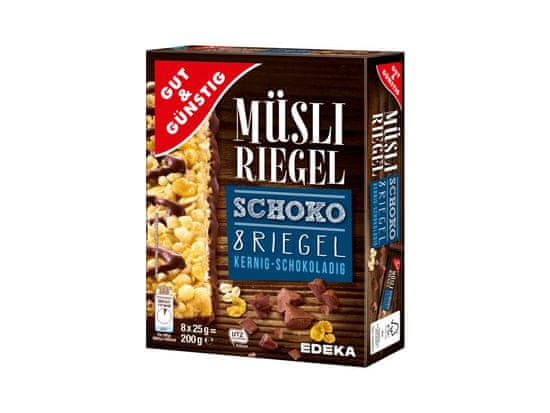 Gut & Gustig G&G Müsli tyčinky s čokoládou 8x25g