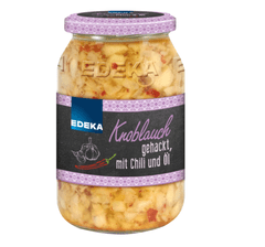 Edeka Edeka Česnek nakrájený, s chilli a olejem 95g