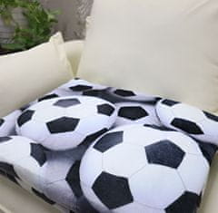 EXCELLENT Mikroplyšová hřejivá deka černo-bílá 150x200 cm - Fotbalové míče