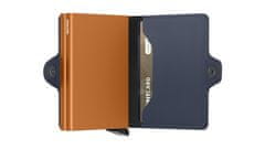 Secrid Kožená černá minipeněženka SECRID Twinwallet Matte Night Blue & Orange