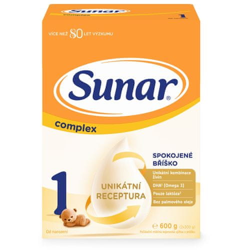 Sunar Complex 1, počáteční kojenecké mléko, 600g