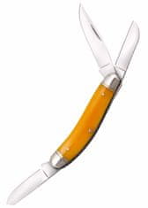 Cold Steel FL-GSTKM-Y GENTLEMAN'S STOCKMAN YELLOW kapesní nůž se 3 čepelemi, žlutá, kost