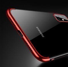 FORCELL Gelové pouzdro s metalickým rámečkem pro Samsung Galaxy A72 4G , červená, 9111201939196