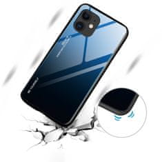 FORCELL pouzdro Gradient Glass, zadní kryt s tvrzeným sklem pro iPhone 12 mini , růžová, 9111201911215