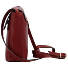 Delami Vera Pelle Trendy dámská kožená crossbody Deliss, tmavě červená