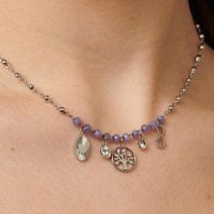 Brosway Krásný ocelový náhrdelník s korálky a přívěsky Chakra BHKN085