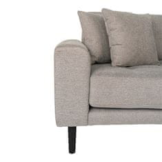 House Nordic Pohovka Lounge Sofa, pravá strana v kamenné barvě se čtyřmi polštáři a nohami z černého dřeva, HN1030